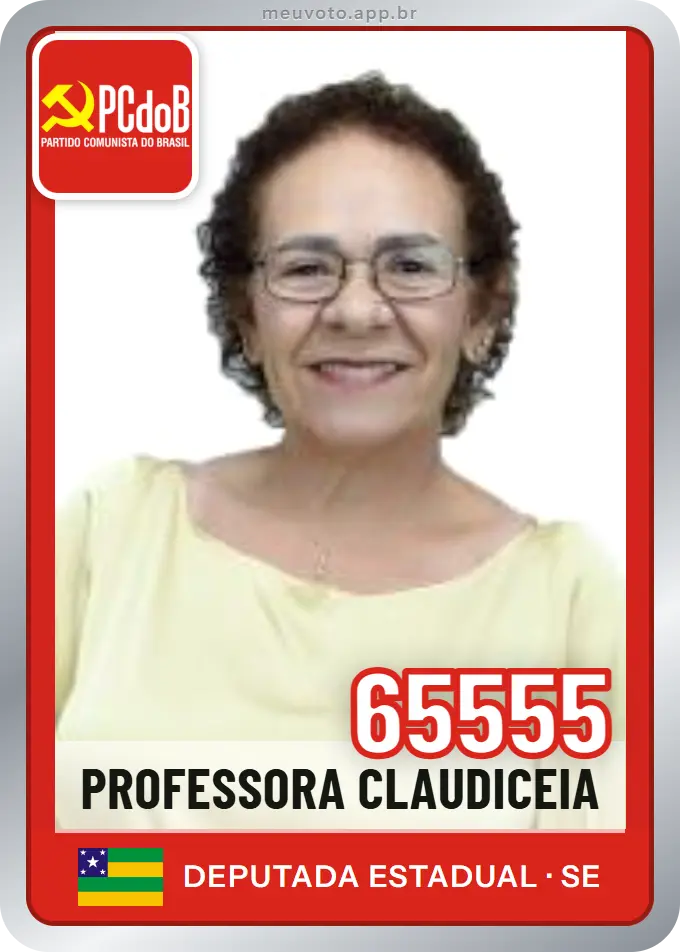 Carta de Professora Claudiceia, número 65555, PCdoB