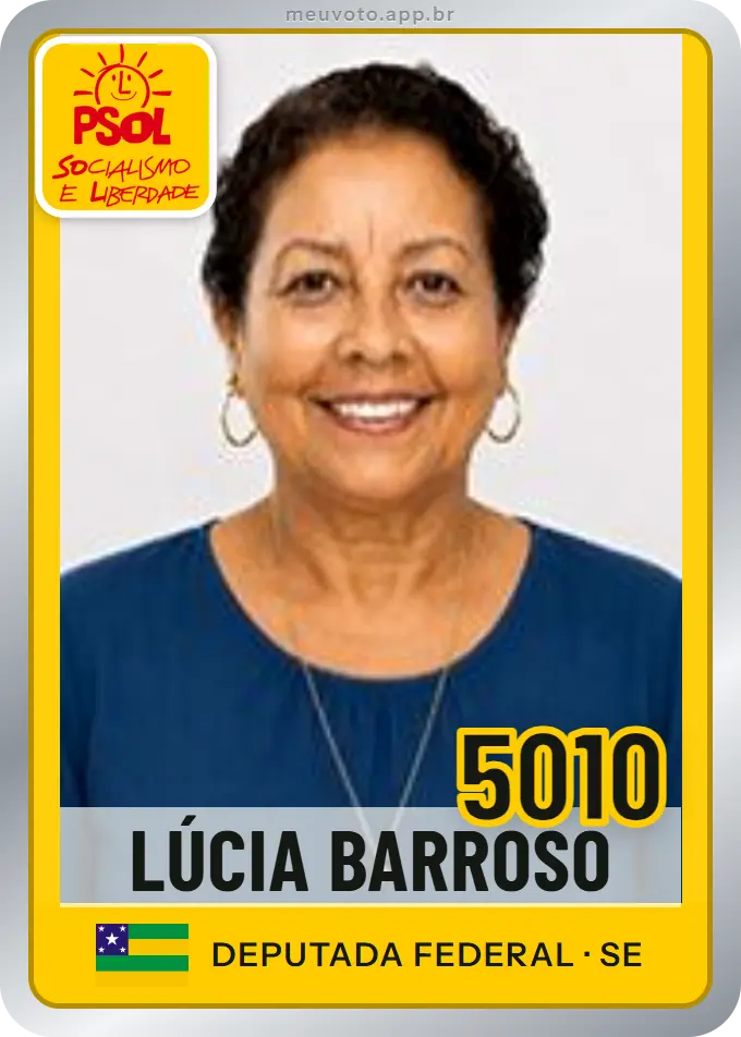 Carta de Lúcia Barroso, número 5010, PSOL