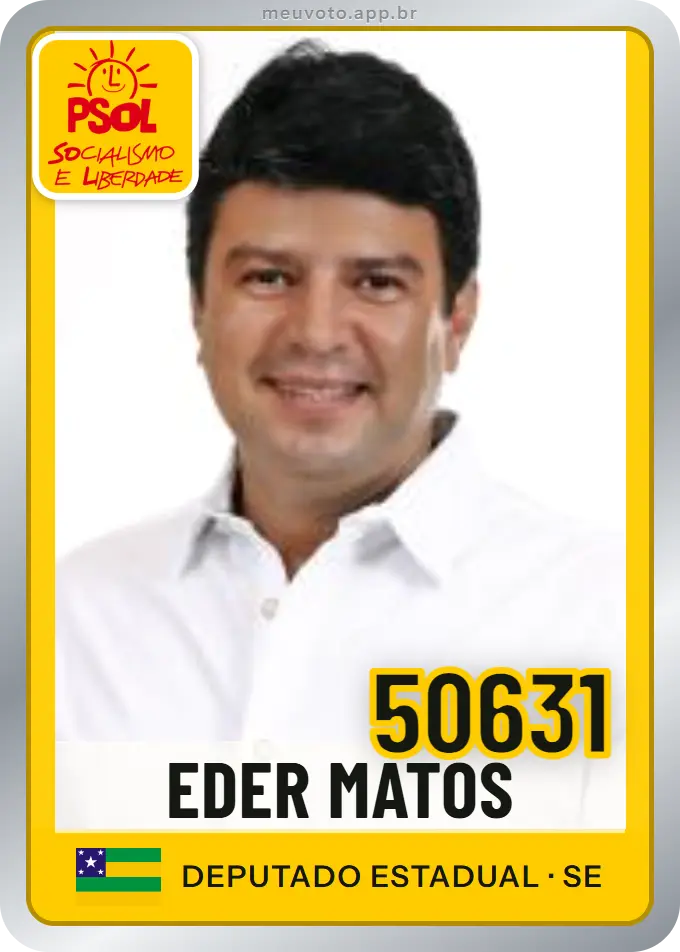 Carta de Eder Matos, número 50631, PSOL
