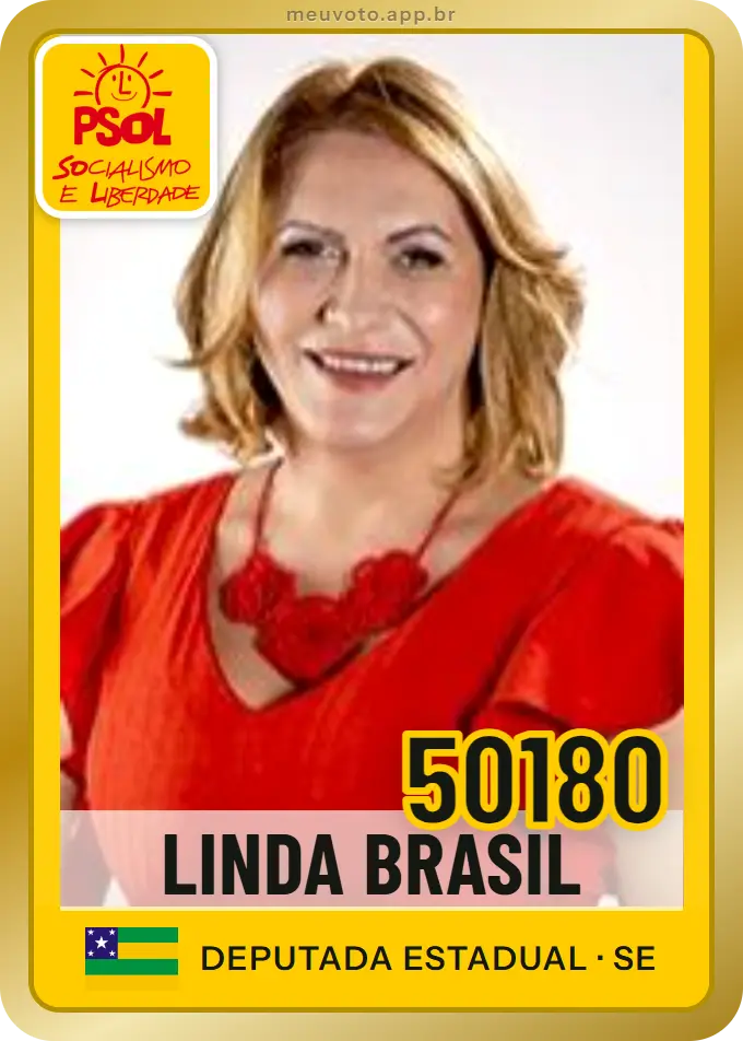 Carta de Linda Brasil, número 50180, PSOL
