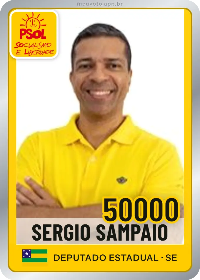 Carta de Sergio Sampaio, número 50000, PSOL
