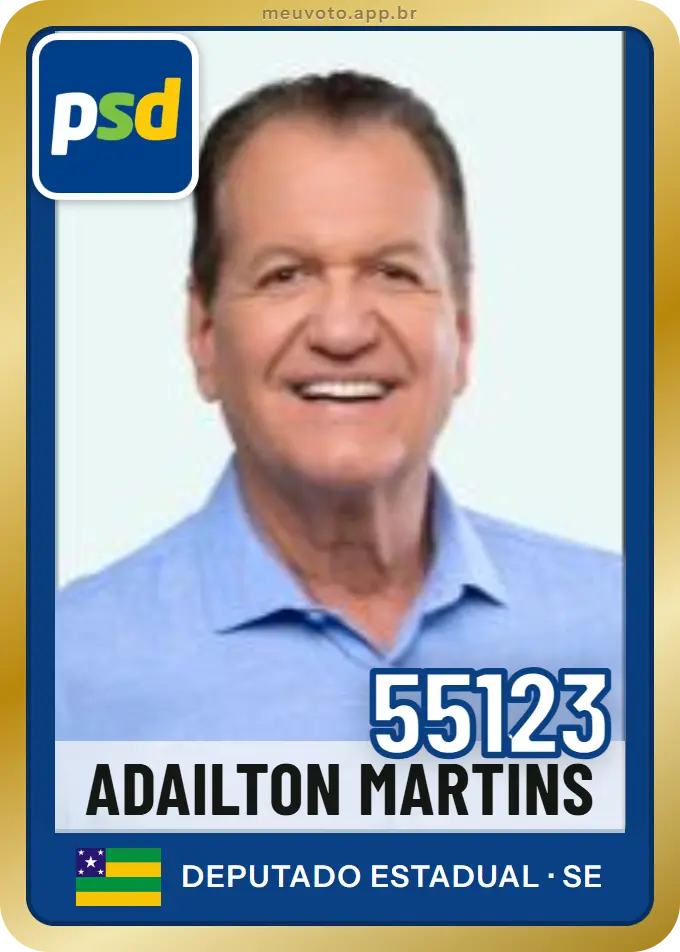 Carta de Adailton Martins, número 55123, PSD