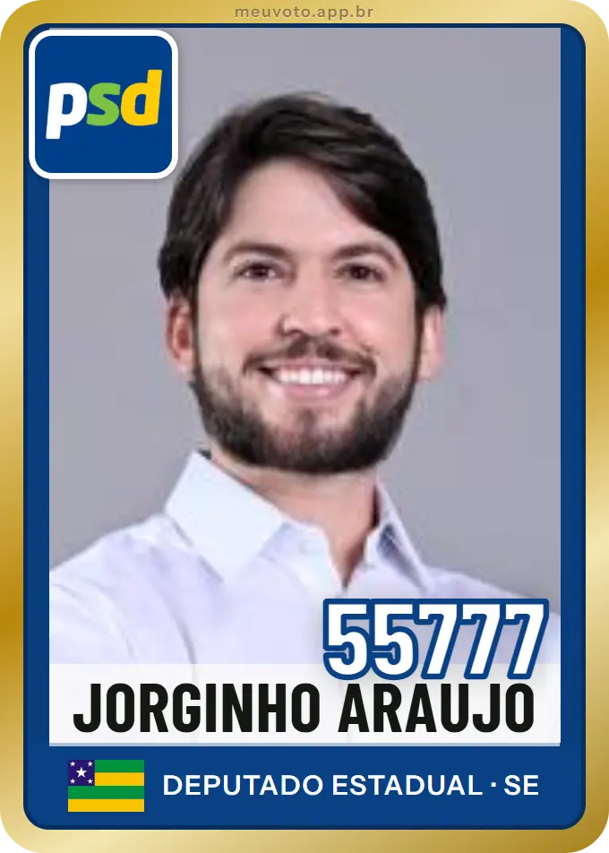 Carta de Jorginho Araujo, número 55777, PSD