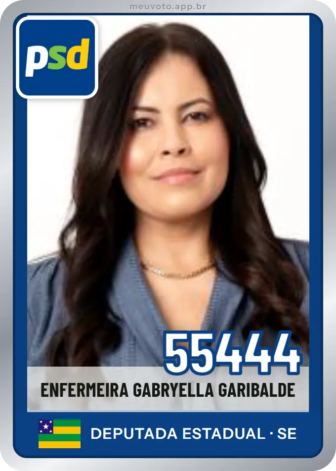 Carta de Enfermeira Gabryella Garibalde, número 55444, PSD
