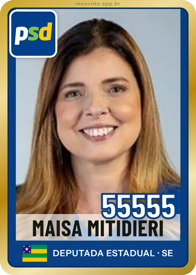 Carta de Maisa Mitidieri, número 55555, PSD