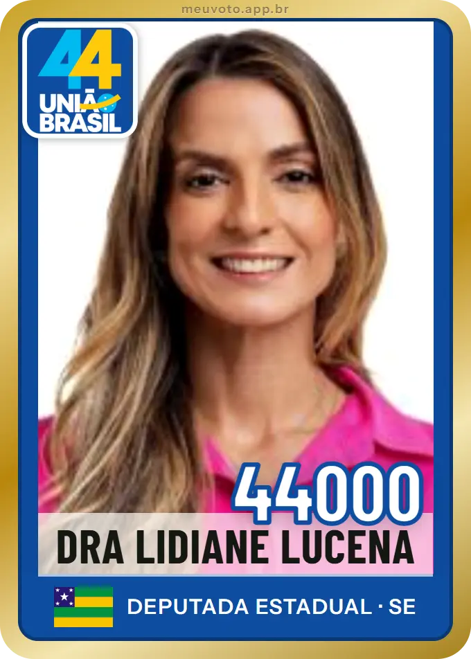 Carta de Dra Lidiane Lucena, número 44000, União