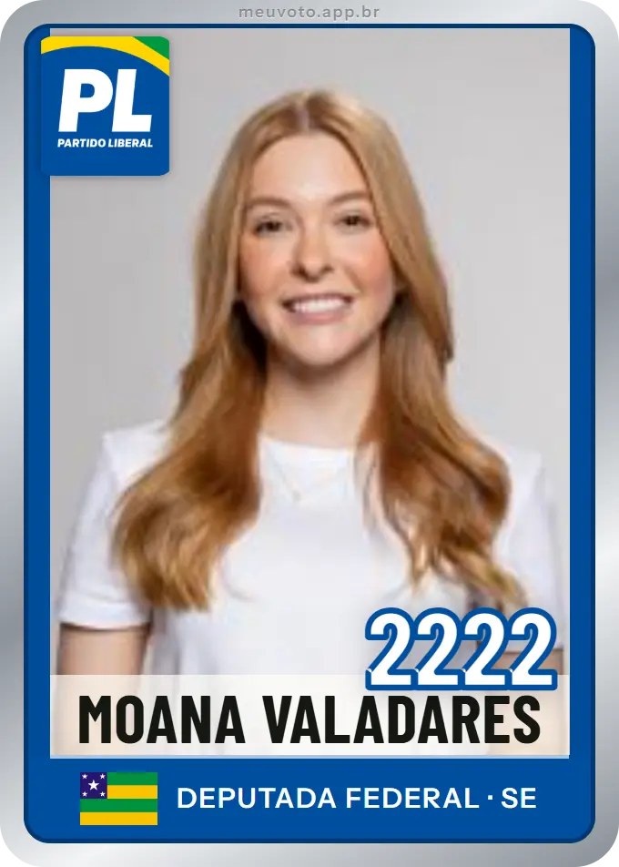 Carta de Moana Valadares, número 2222, PL