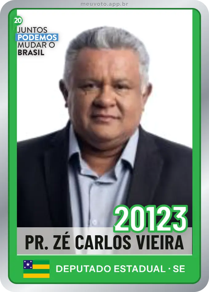 Carta de Pr. Zé Carlos Vieira, número 20123, Podemos