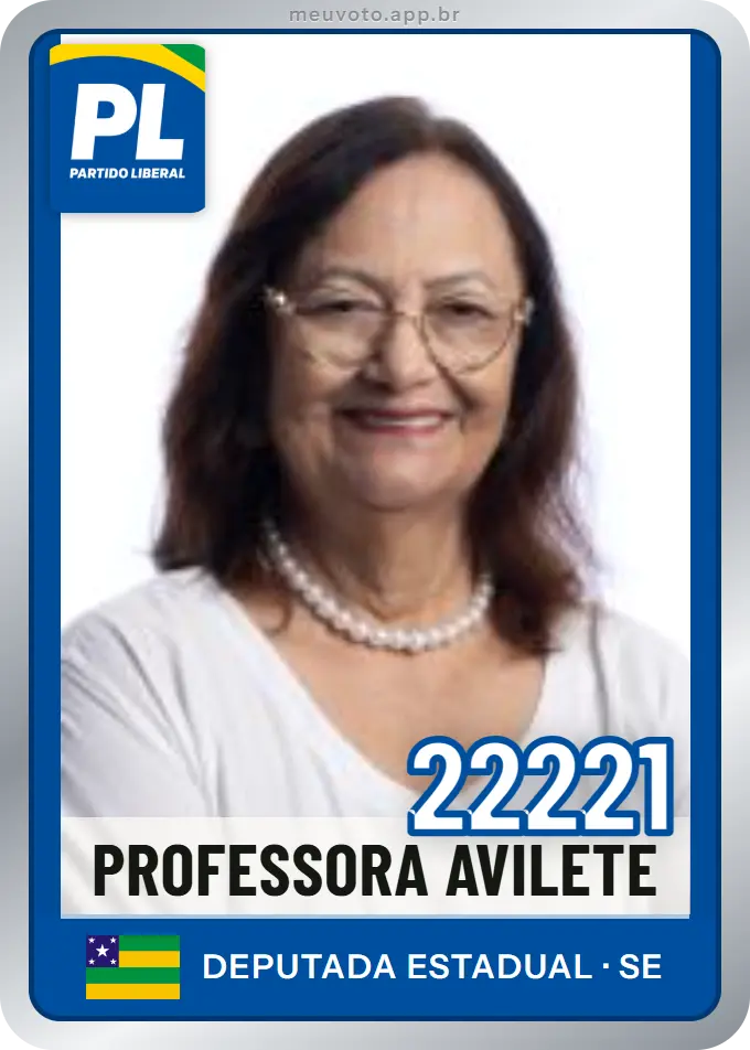 Carta de Professora Avilete, número 22221, PL