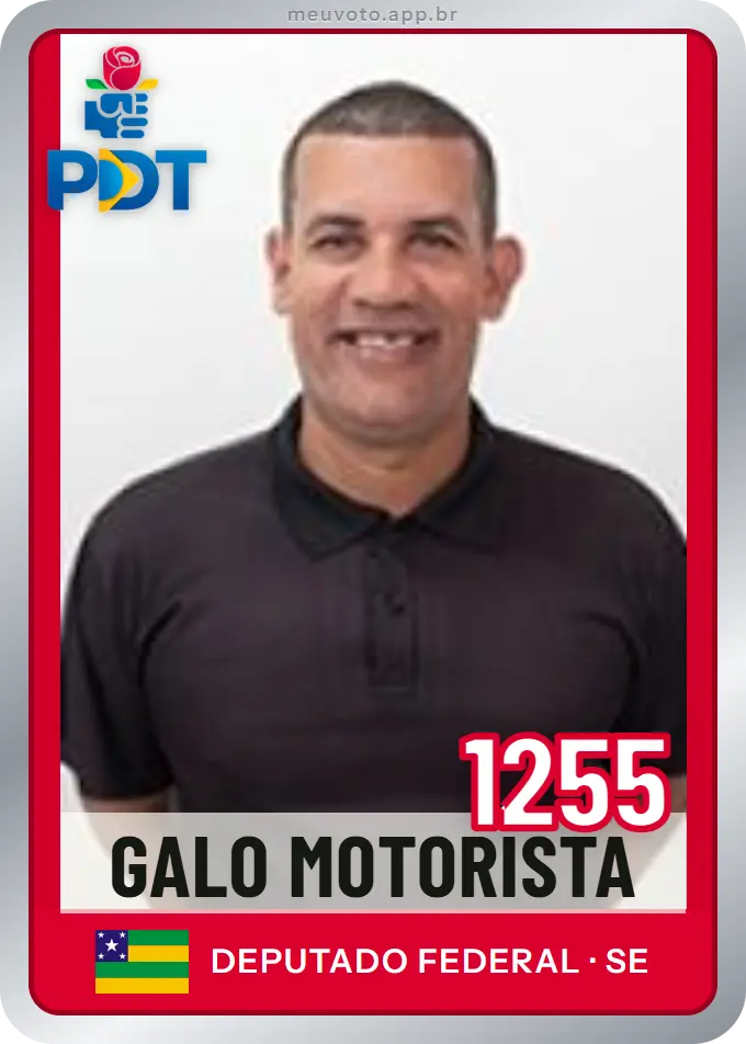 Carta de Galo Motorista, número 1255, PDT
