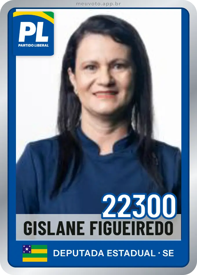 Carta de Gislane Figueiredo, número 22300, PL
