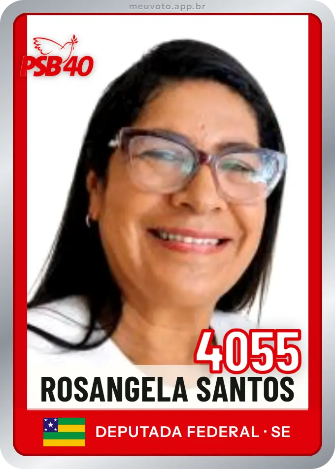 Carta de Rosangela Santos, número 4055, PSB