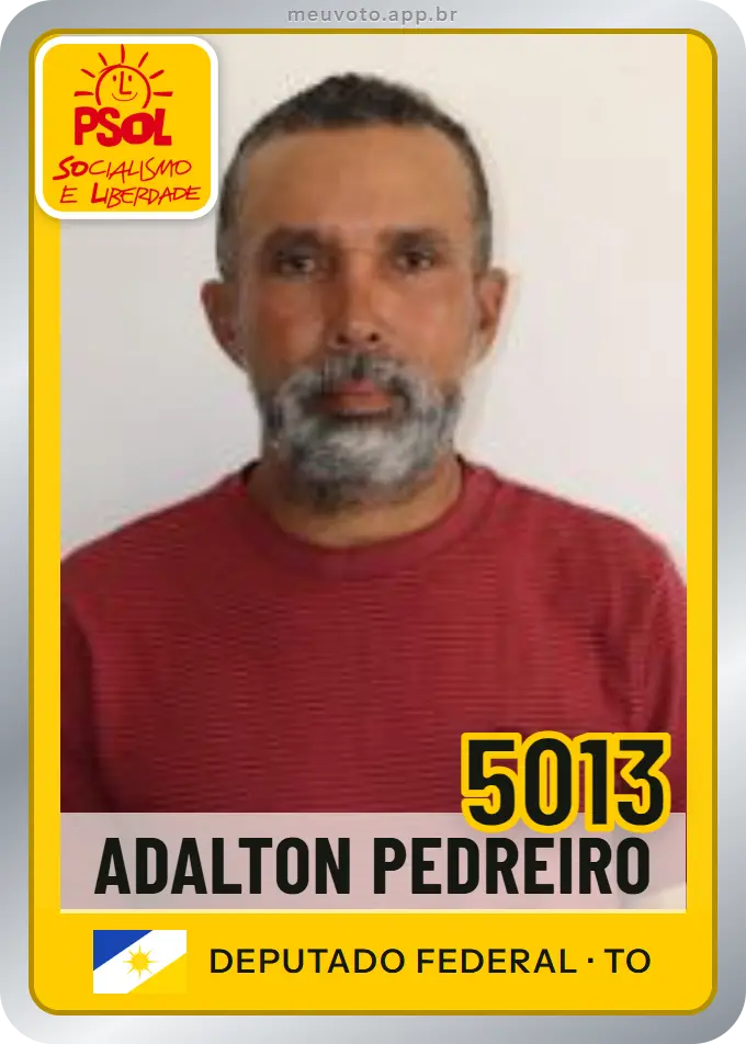 Carta de Adalton Pedreiro, número 5013, PSOL