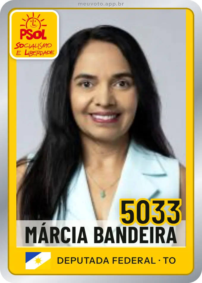 Carta de Márcia Bandeira, número 5033, PSOL