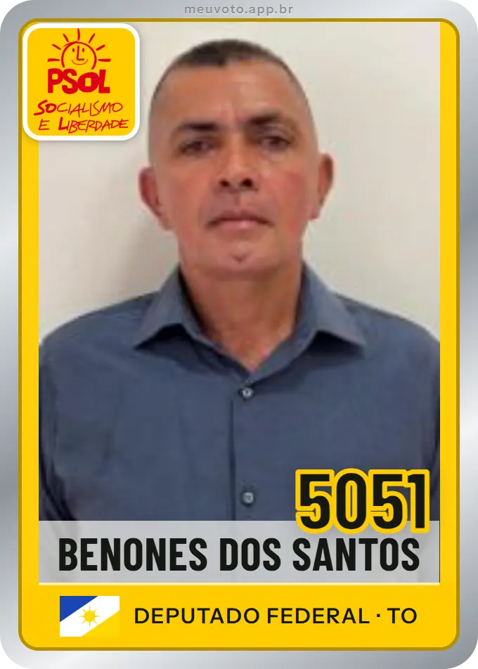 Carta de Benones dos Santos, número 5051, PSOL