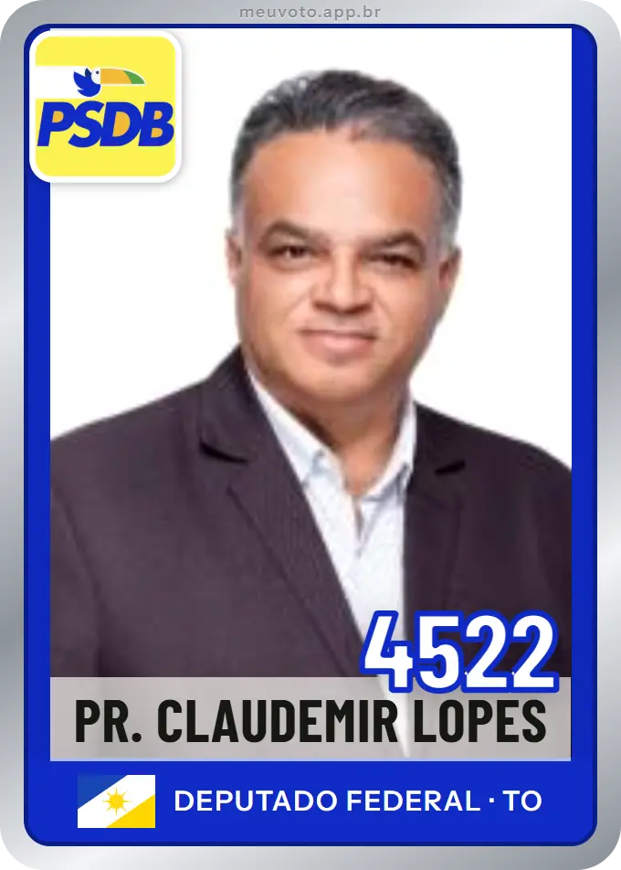 Carta de Pr. Claudemir Lopes, número 4522, PSDB