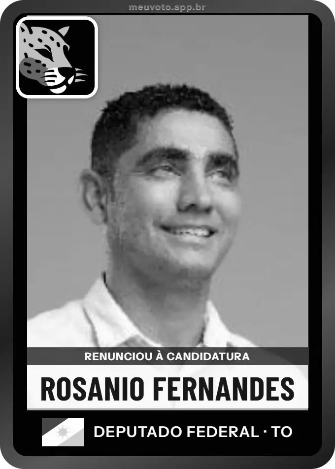 Carta de Rosanio Fernandes, Missão. Renunciou à candidatura e não vai à urna.