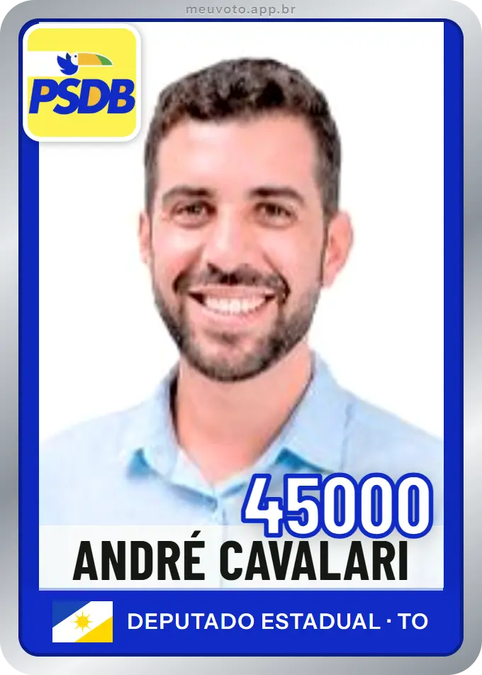 Carta de André Cavalari, número 45000, PSDB