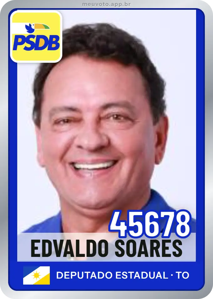 Carta de Edvaldo Soares, número 45678, PSDB