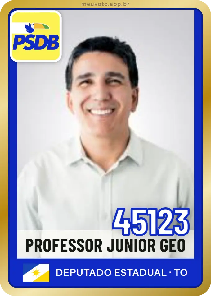 Carta de Professor Junior Geo, número 45123, PSDB