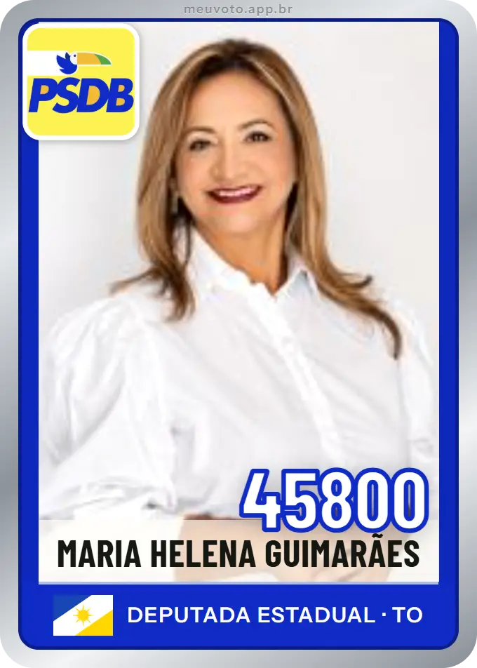 Carta de Maria Helena Guimarães, número 45800, PSDB