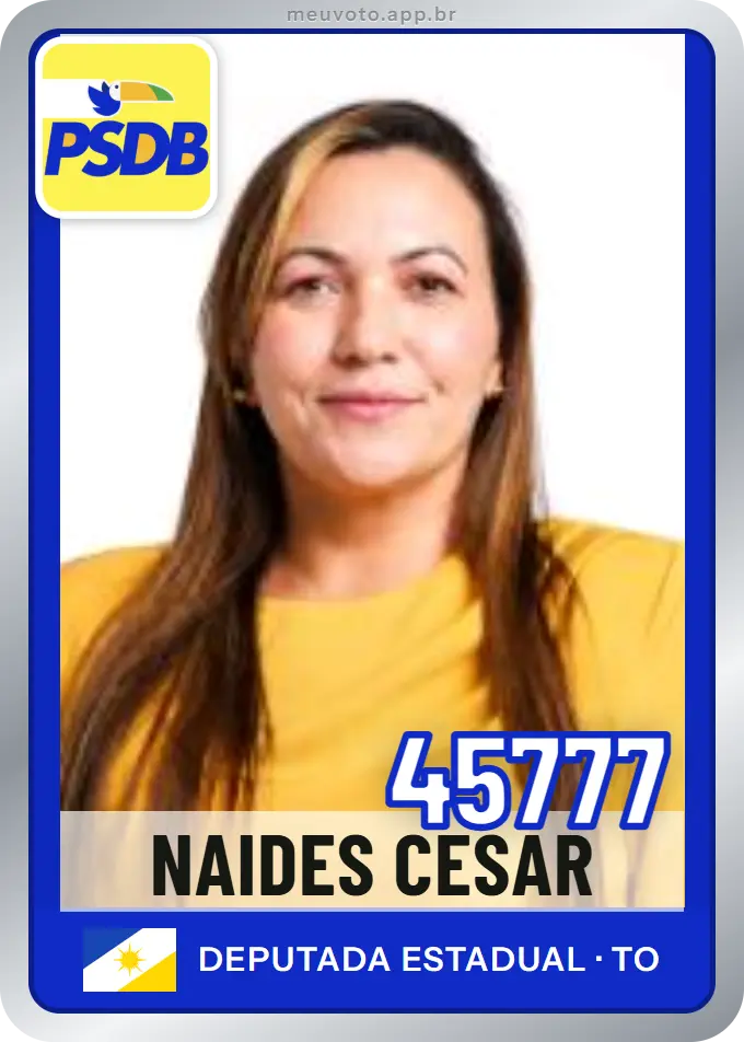 Carta de Naides Cesar, número 45777, PSDB