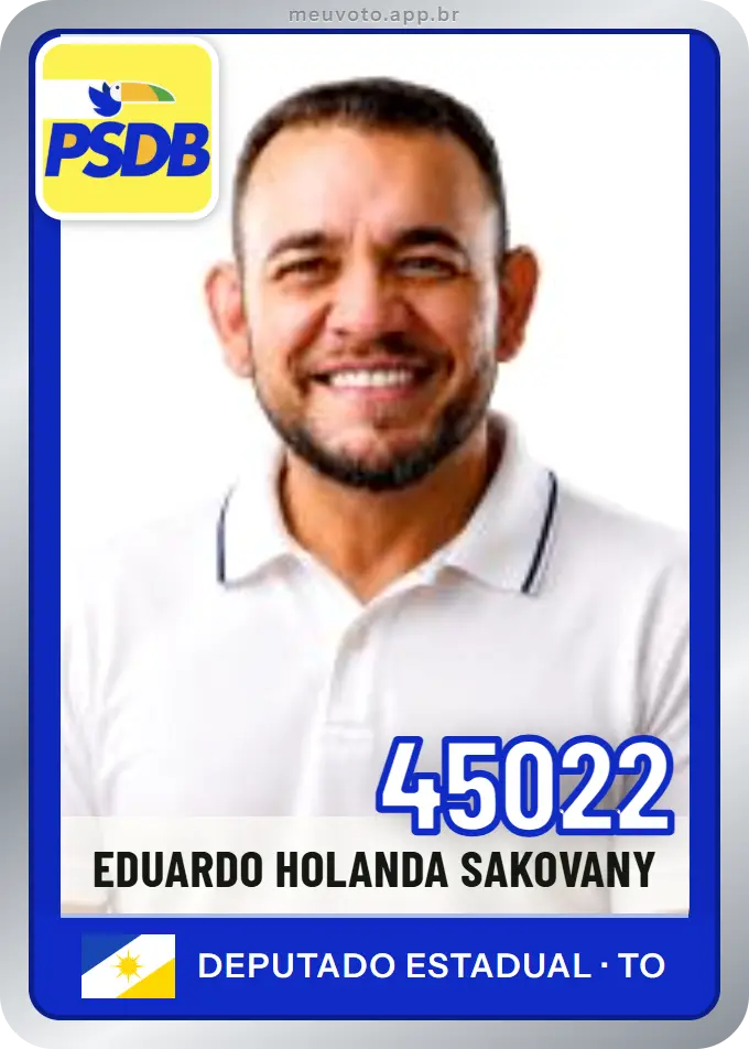 Carta de Eduardo Holanda Sakovany, número 45022, PSDB