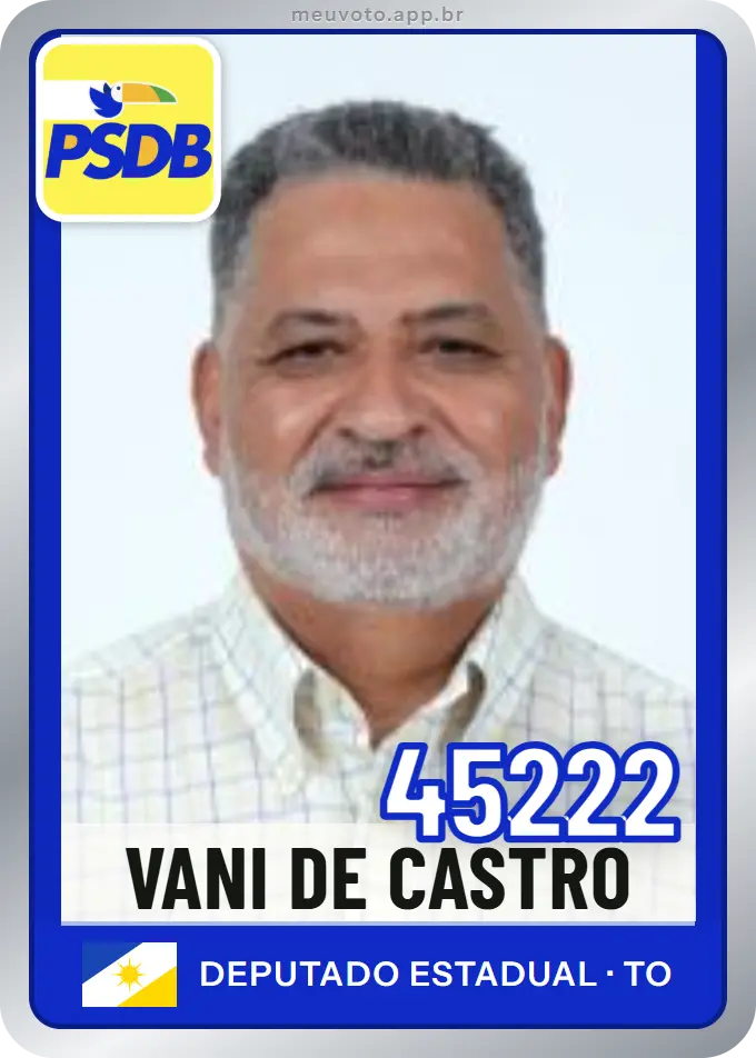 Carta de Vani de Castro, número 45222, PSDB