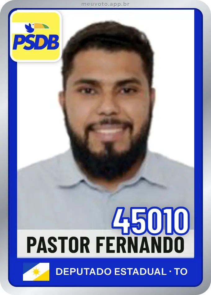 Carta de Pastor Fernando, número 45010, PSDB