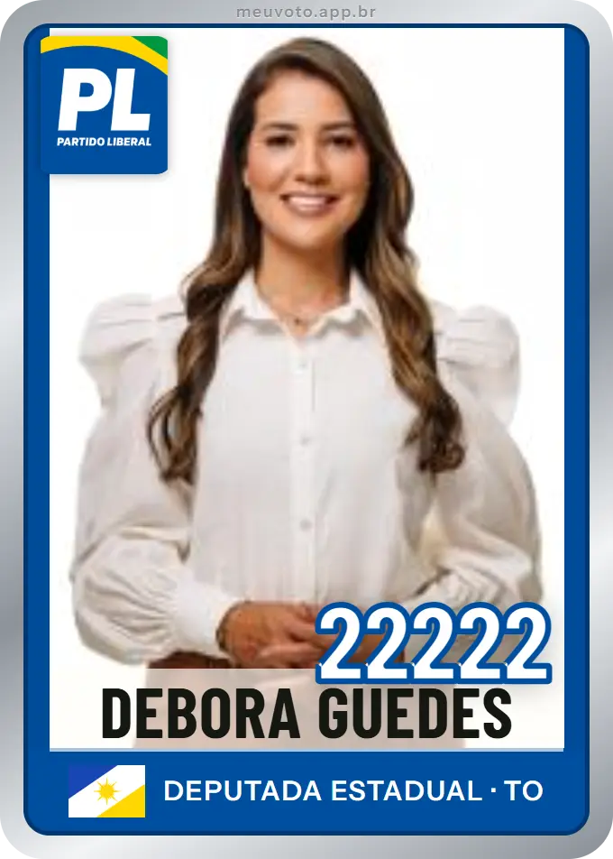 Carta de Debora Guedes, número 22222, PL