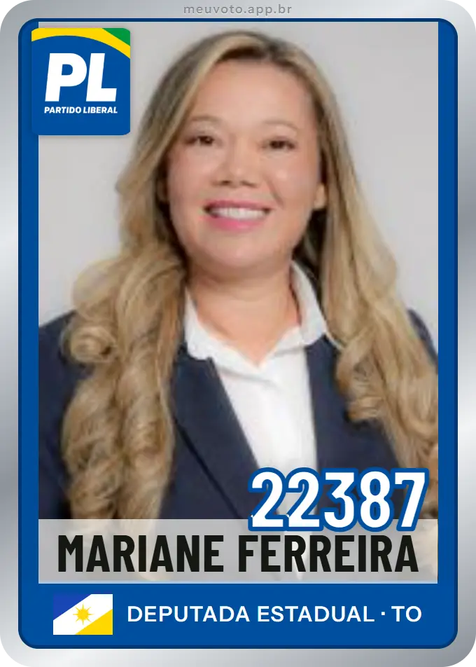 Carta de Mariane Ferreira, número 22387, PL