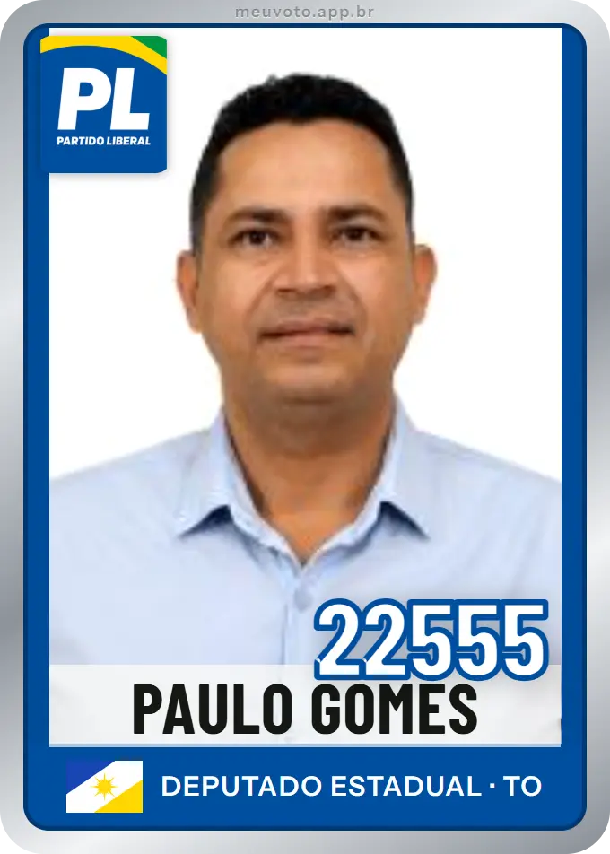 Carta de Paulo Gomes, número 22555, PL