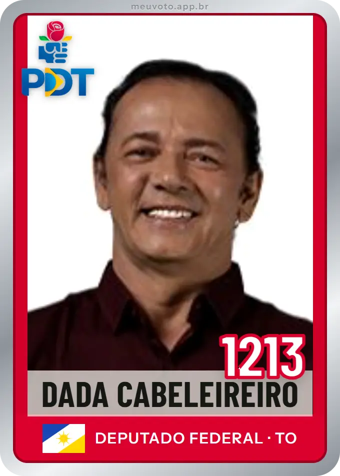 Carta de Dada Cabeleireiro, número 1213, PDT