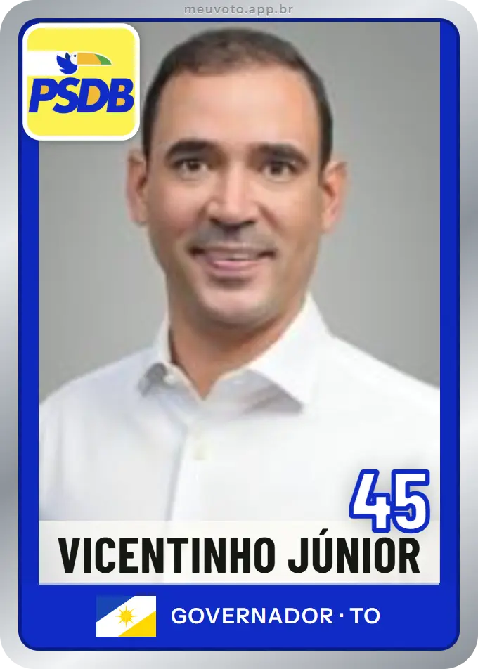 Carta de Vicentinho Júnior, número 45, PSDB