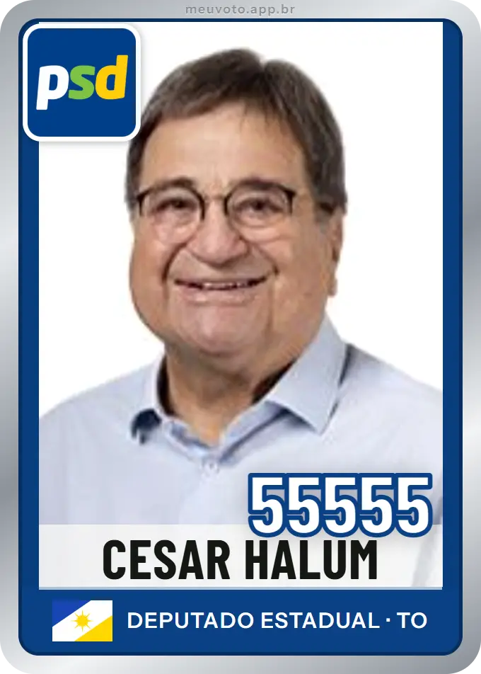 Carta de Cesar Halum, número 55555, PSD