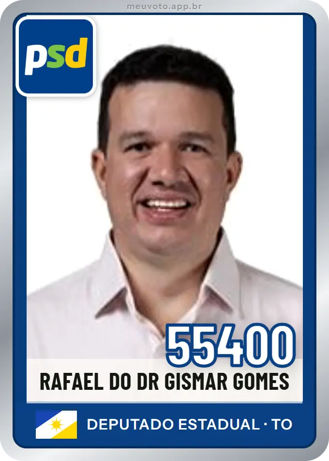 Carta de Rafael do Dr Gismar Gomes, número 55400, PSD