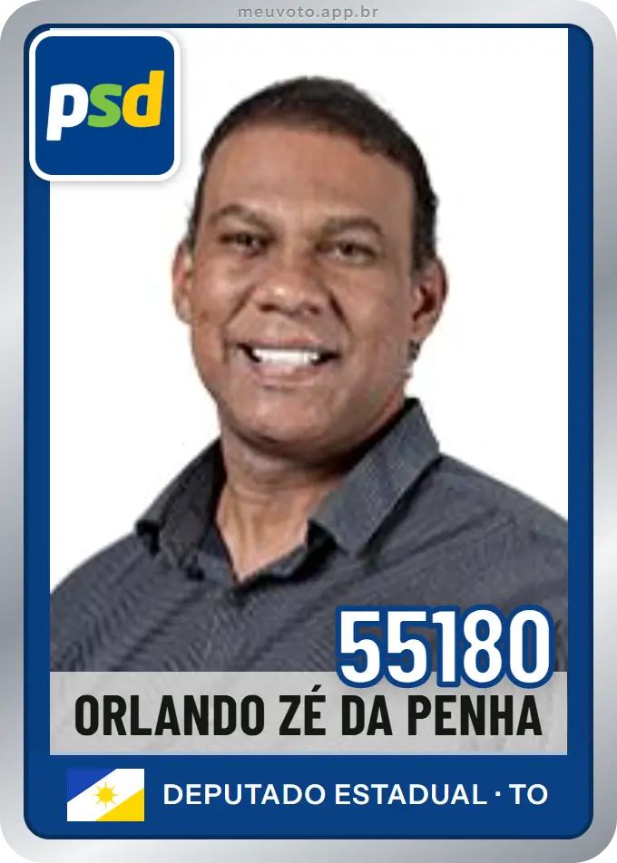 Carta de Orlando Zé da Penha, número 55180, PSD