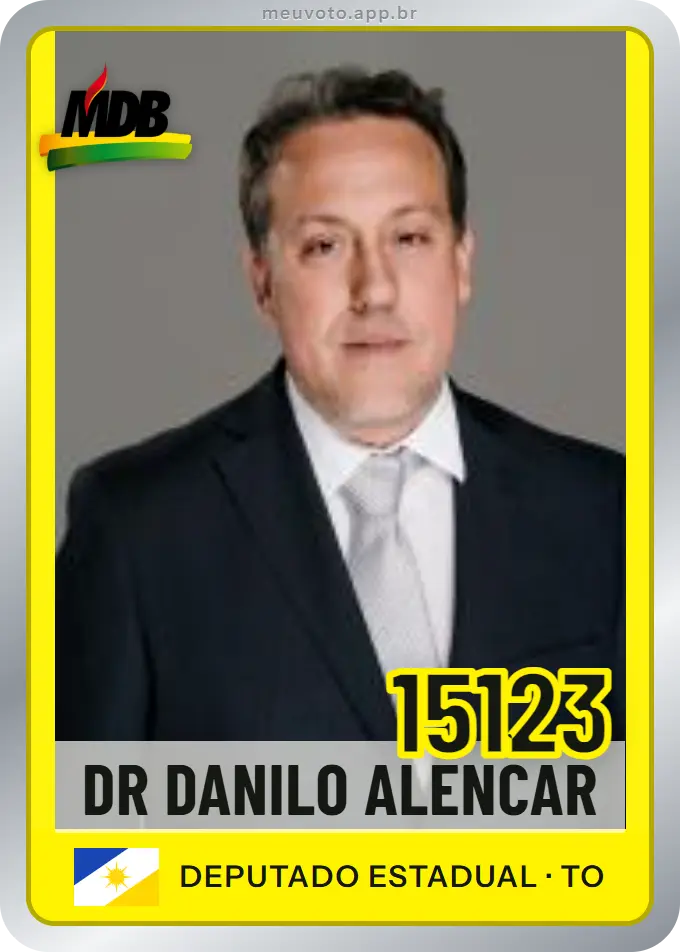Carta de Dr Danilo Alencar, número 15123, MDB
