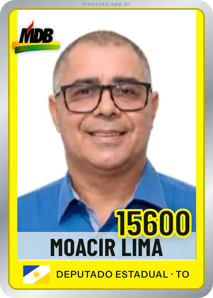 Carta de Moacir Lima, número 15600, MDB