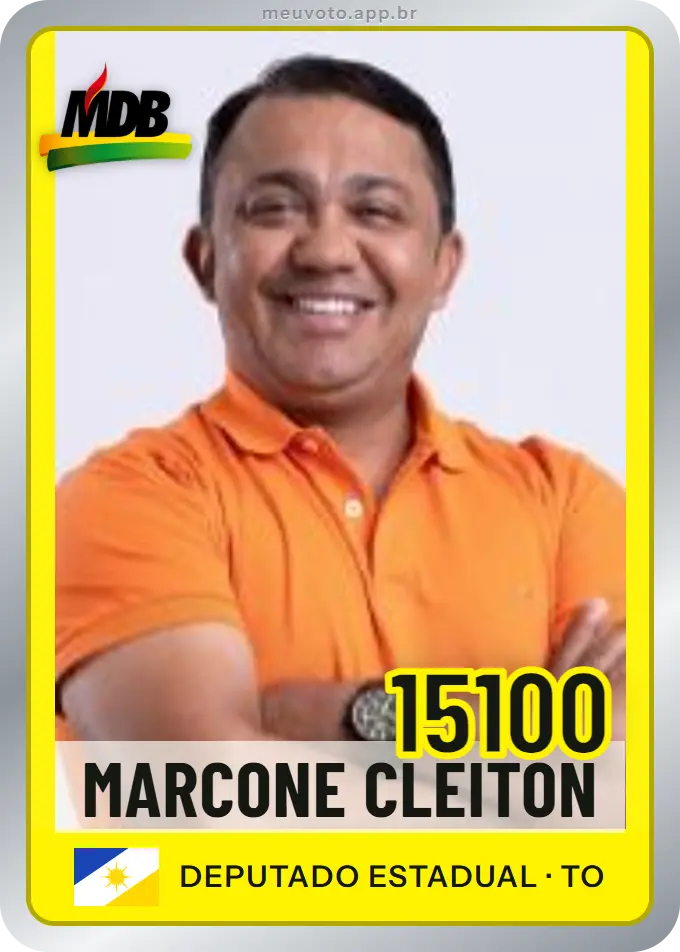 Carta de Marcone Cleiton, número 15100, MDB