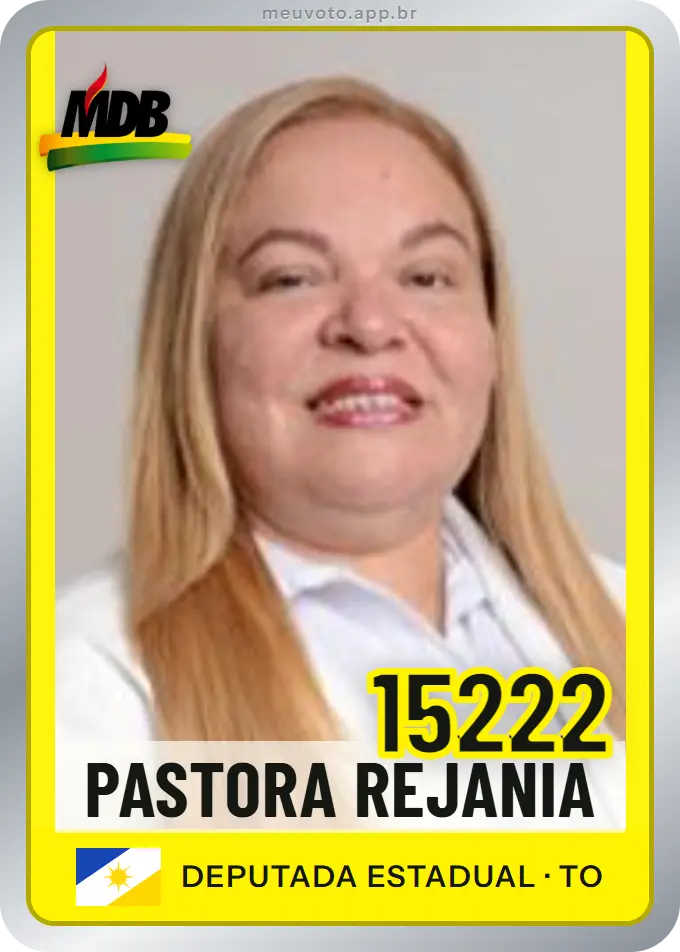 Carta de Pastora Rejania, número 15222, MDB