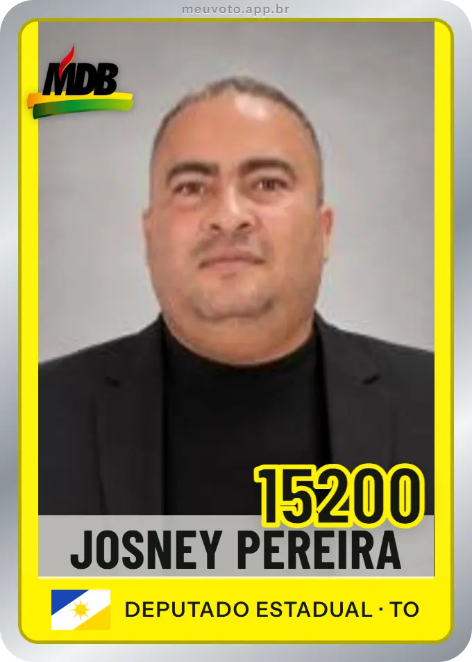 Carta de Josney Pereira, número 15200, MDB
