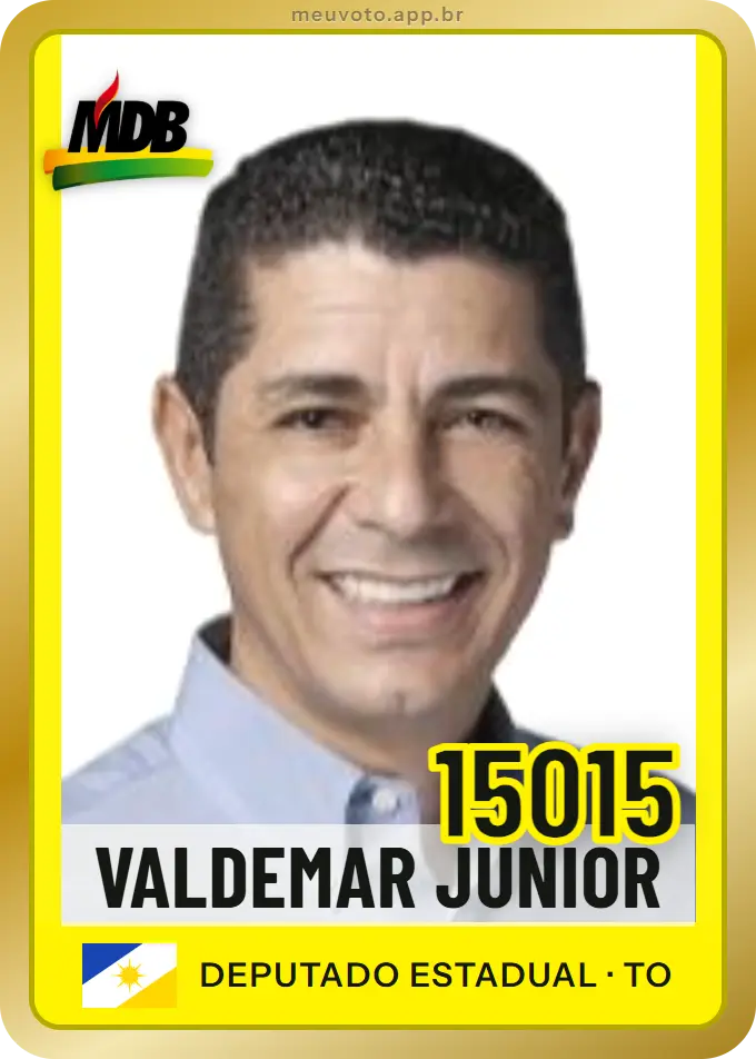 Carta de Valdemar Júnior, número 15015, MDB