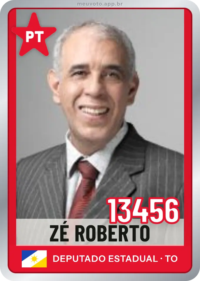 Carta de Zé Roberto, número 13456, PT