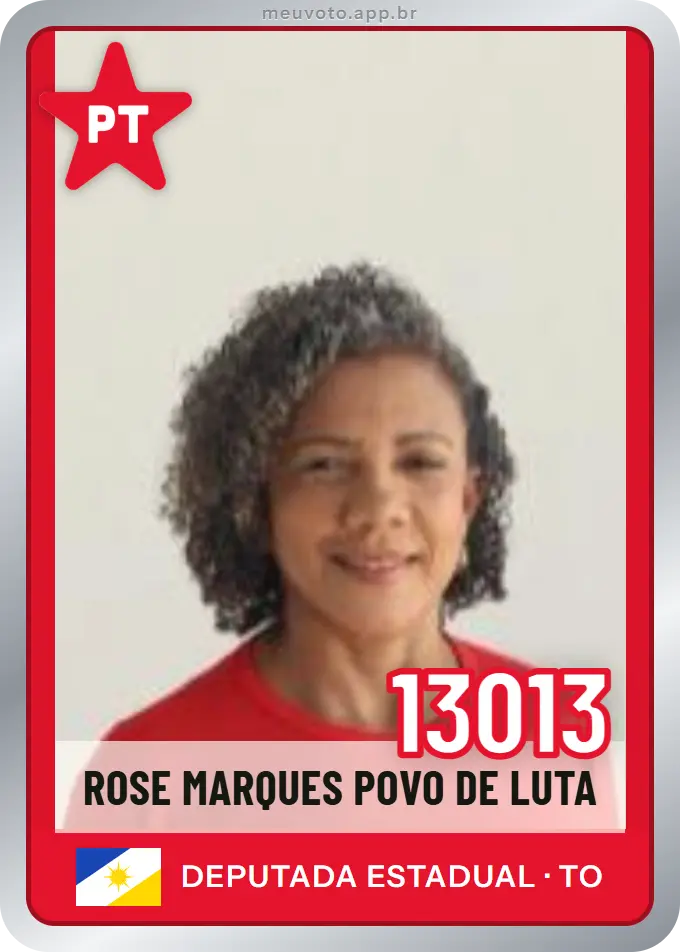 Carta de Rose Marques Povo de Luta, número 13013, PT
