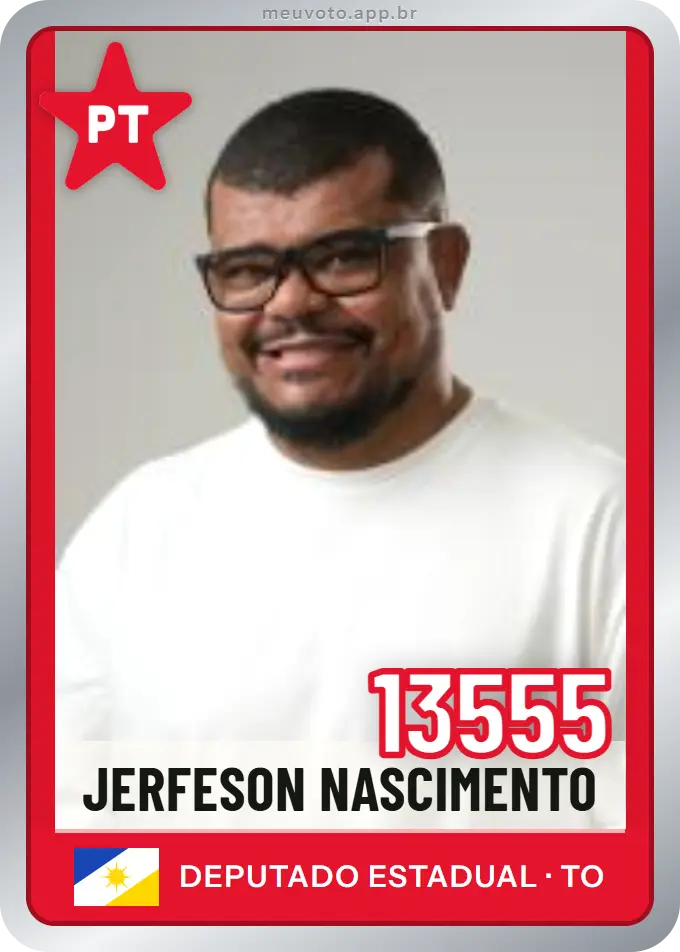 Carta de Jerfeson Nascimento, número 13555, PT