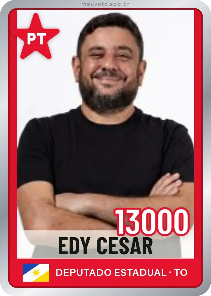 Carta de Edy Cesar, número 13000, PT