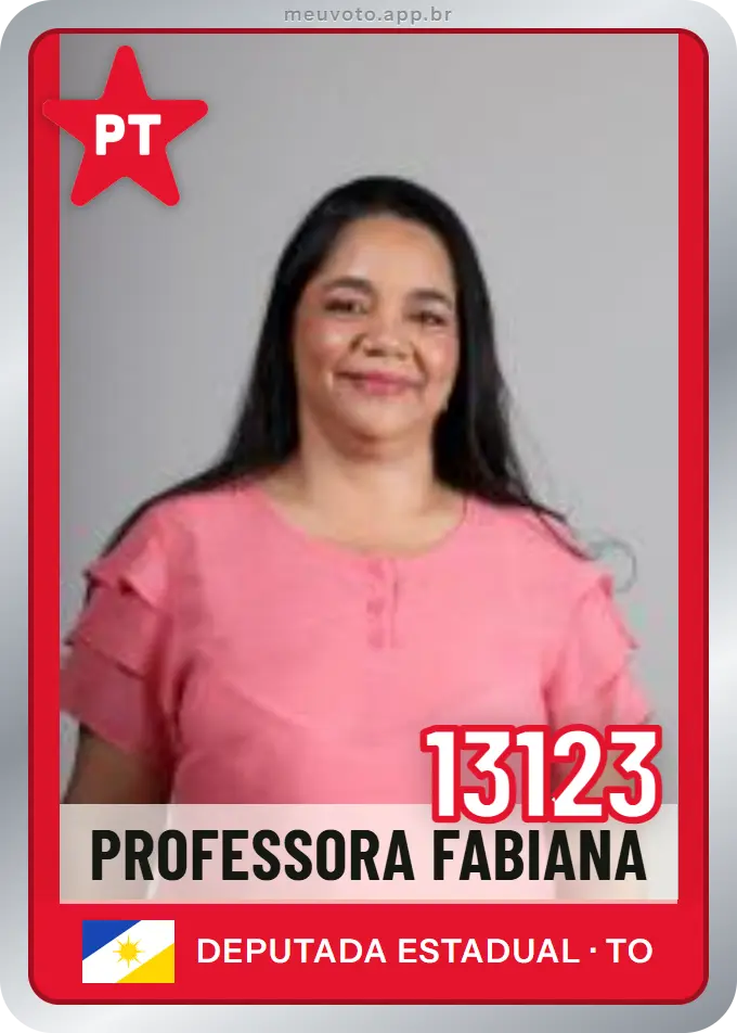 Carta de Professora Fabiana, número 13123, PT
