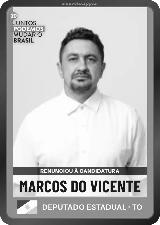 Carta de Marcos do Vicente, Podemos. Renunciou à candidatura e não vai à urna.