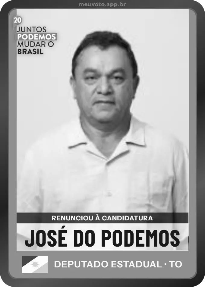 Carta de José do Podemos, Podemos. Renunciou à candidatura e não vai à urna.